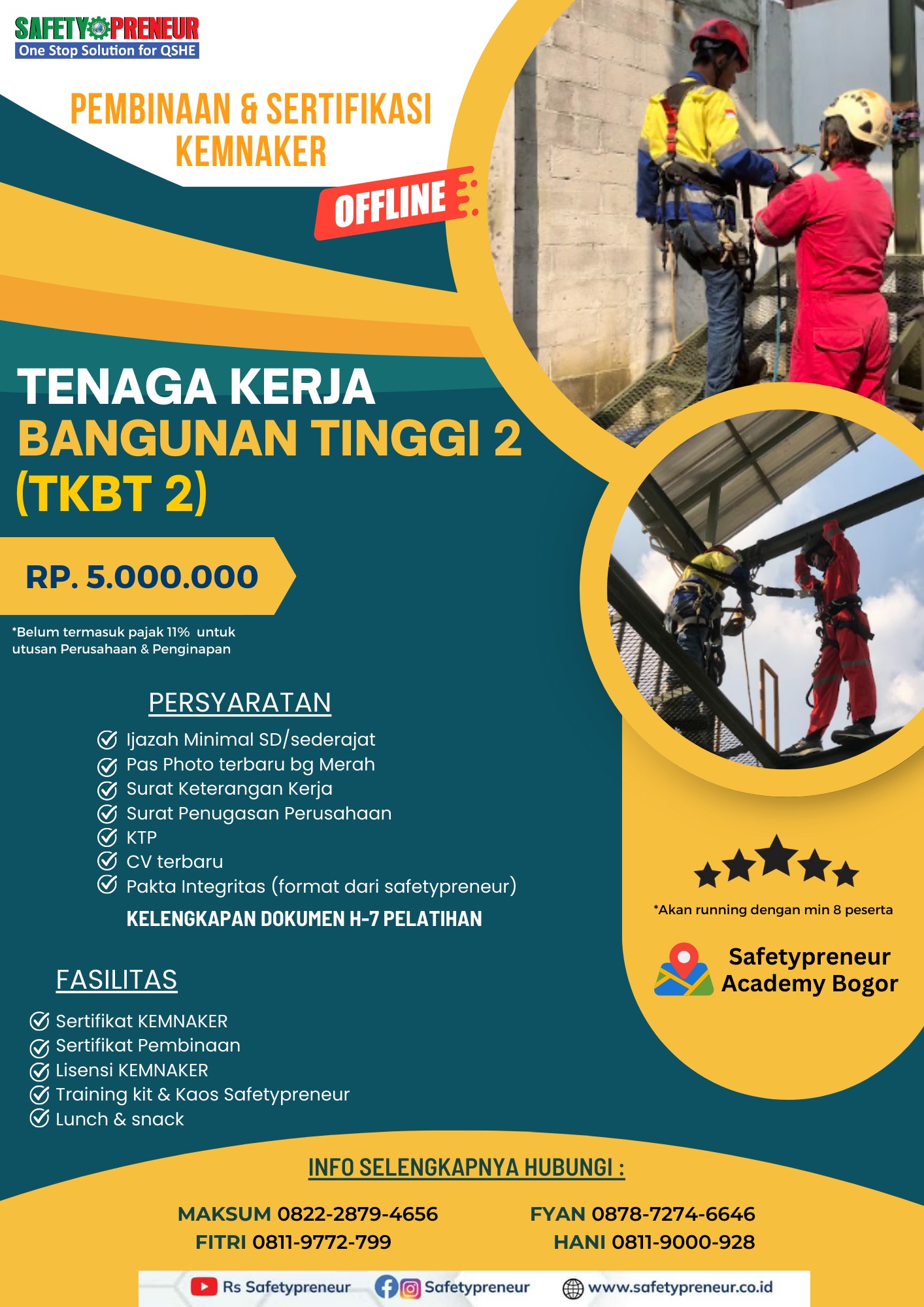 Tenaga Kerja Bangunan Tinggi Tingkat 2 (TKBT 2)