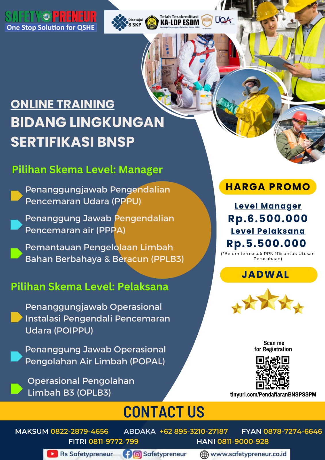 Pelatihan Ahli K3 Umum BNSP Resmi & Terpercaya