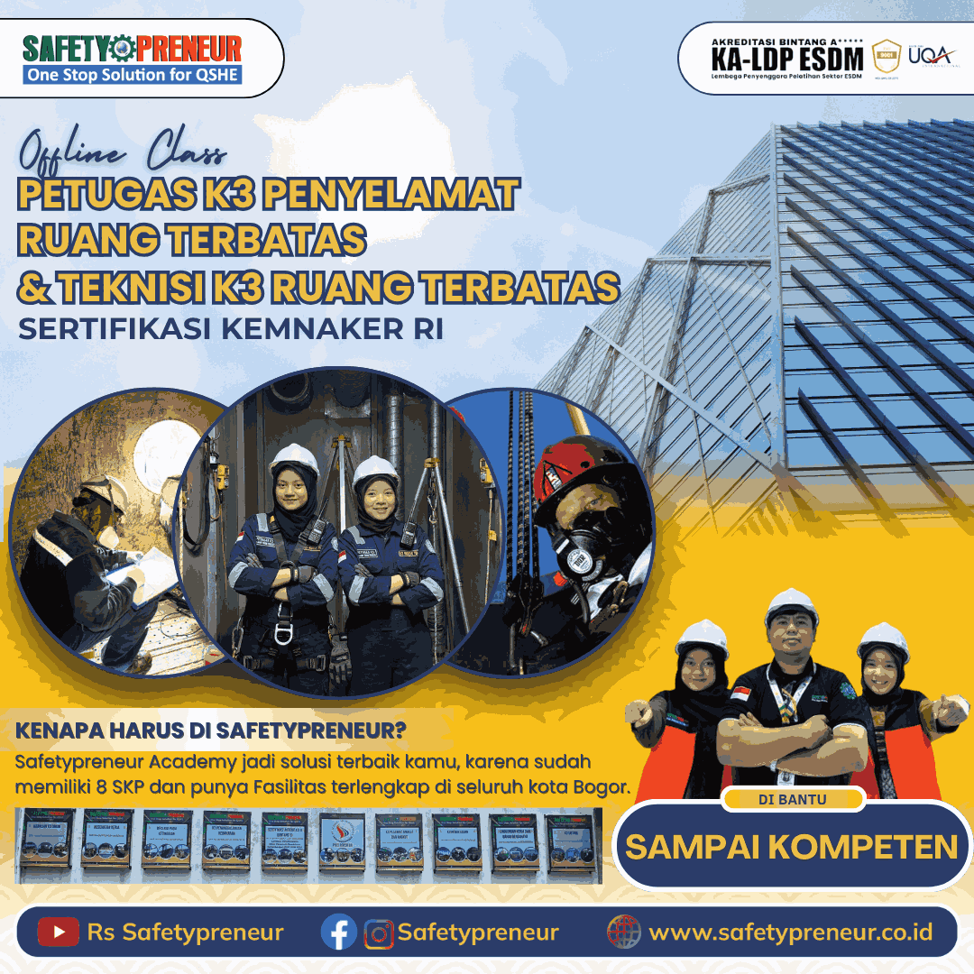 Petugas K3 Penyelamat Ruang Terbatas & Teknisi K3 Ruang Terbatas